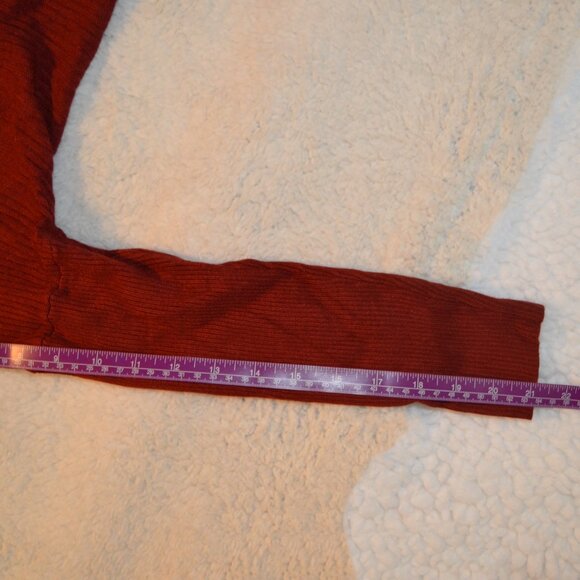 Zenana Outfitters rust red cardigan, longline open front knit sweater szM - Picture 11 of 14